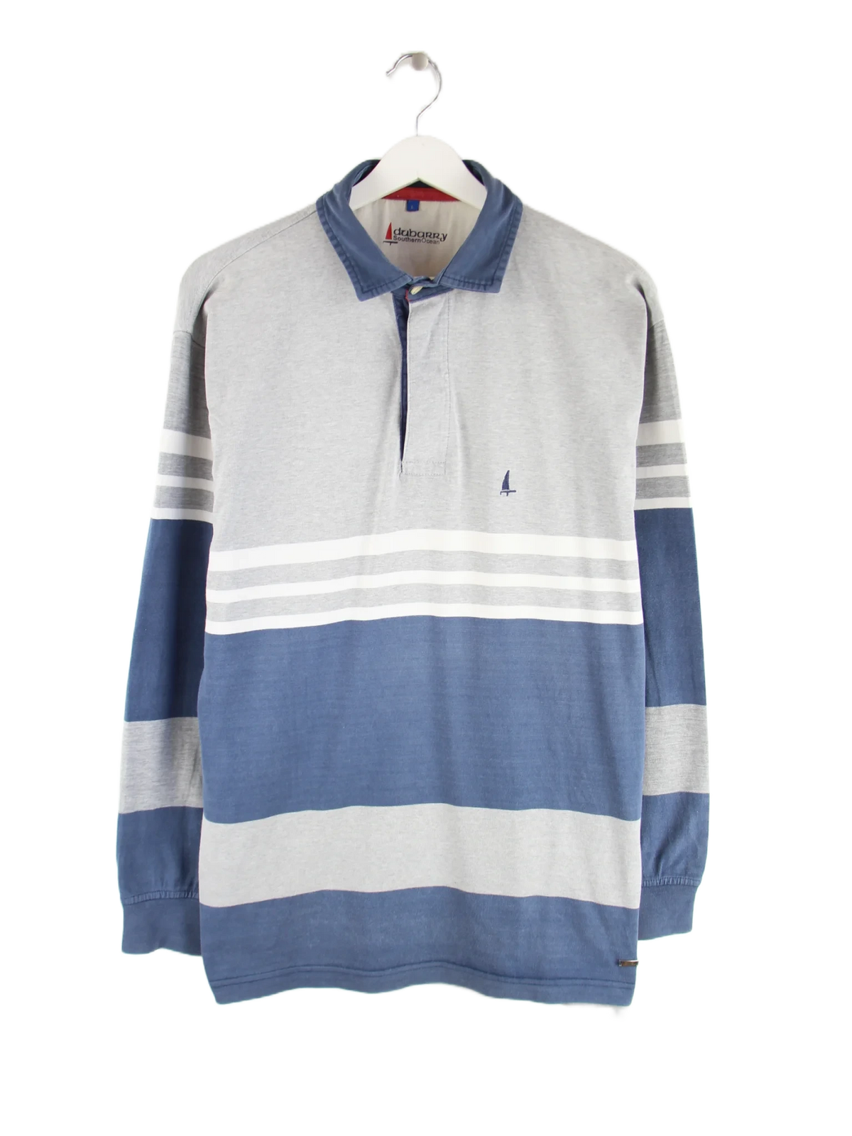 Vintage Polo Grau L – Vorderseite