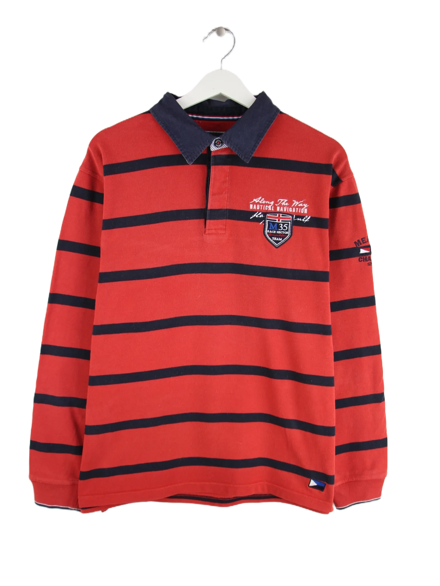 Vintage Polo Rot L – Vorderseite