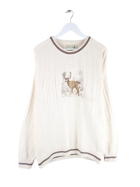 Vintage Pullover Beige XL – Vorderseite