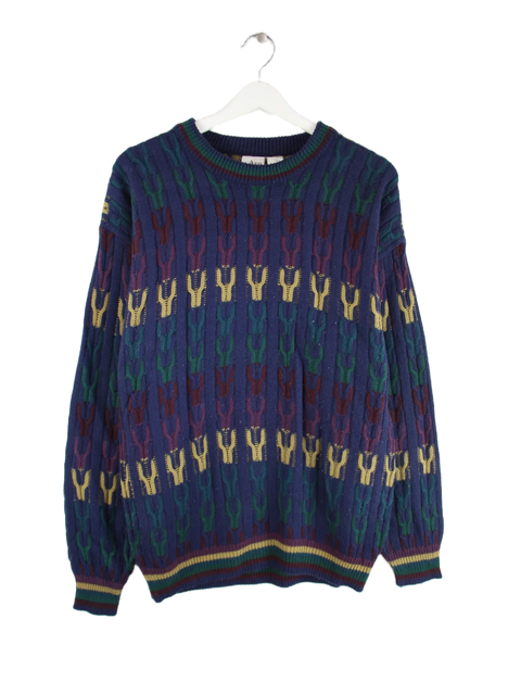 Vintage Pullover Mehrfarbig L – Vorderseite