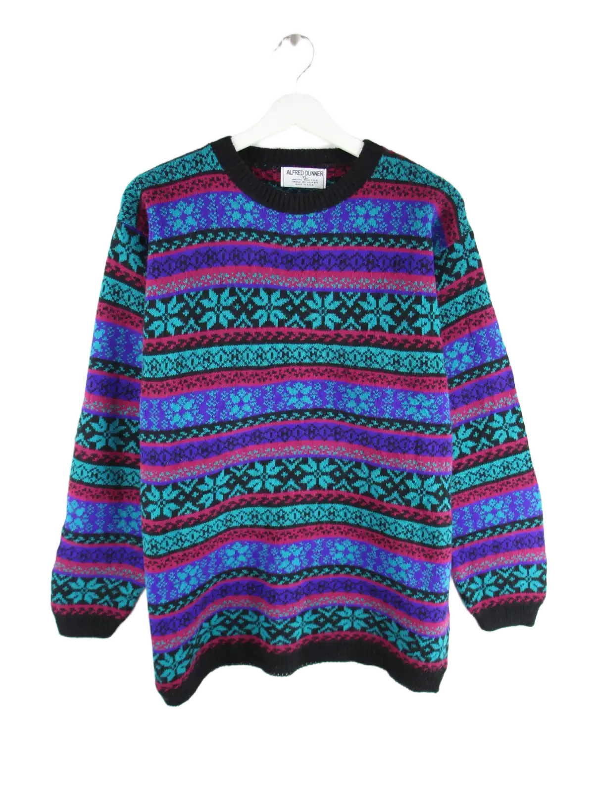 Vintage Pullover Mehrfarbig XL – Vorderseite