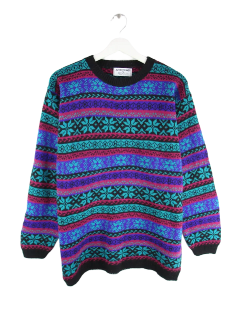 Vintage Pullover Mehrfarbig XL – Vorderseite