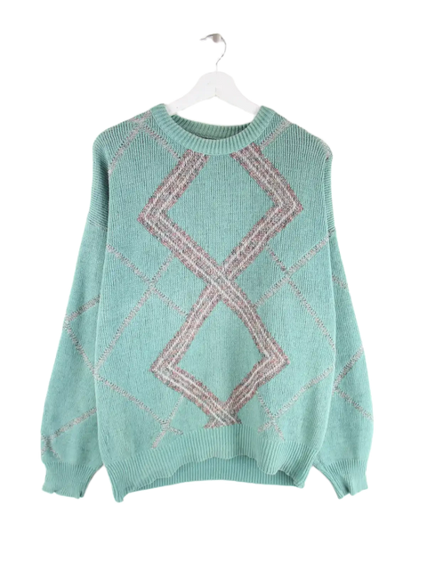 Vintage Pullover Türkis XXL – Vorderseite