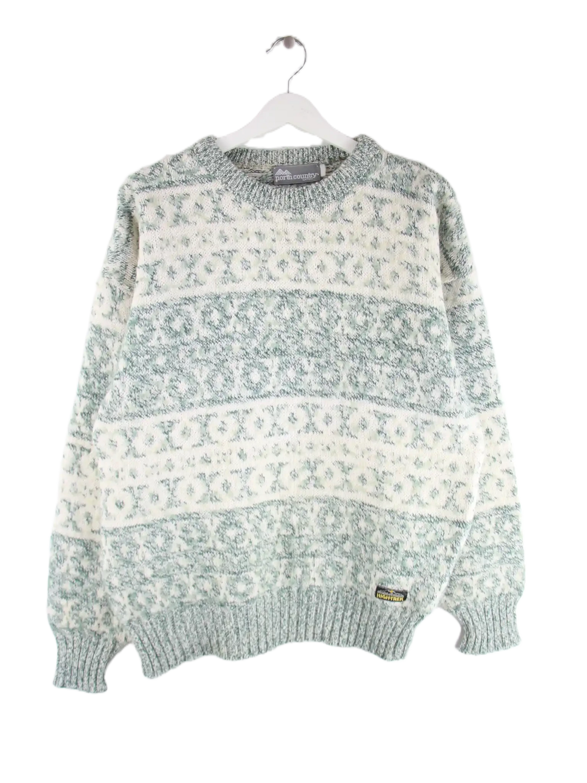 Vintage Pullover Weiß L – Vorderseite