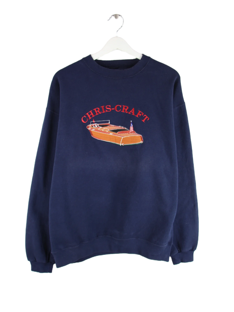 Vintage Sweater Blau L – Vorderseite