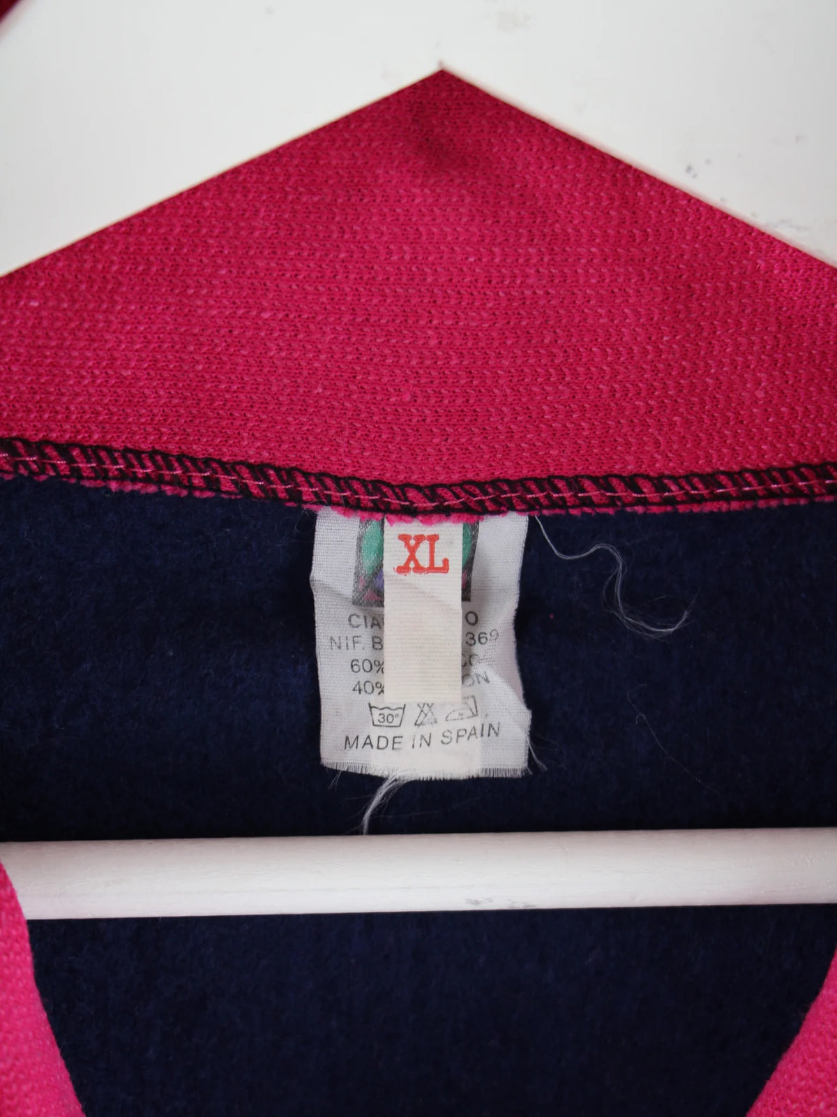 Vintage Sweater Blau XL – Etikett