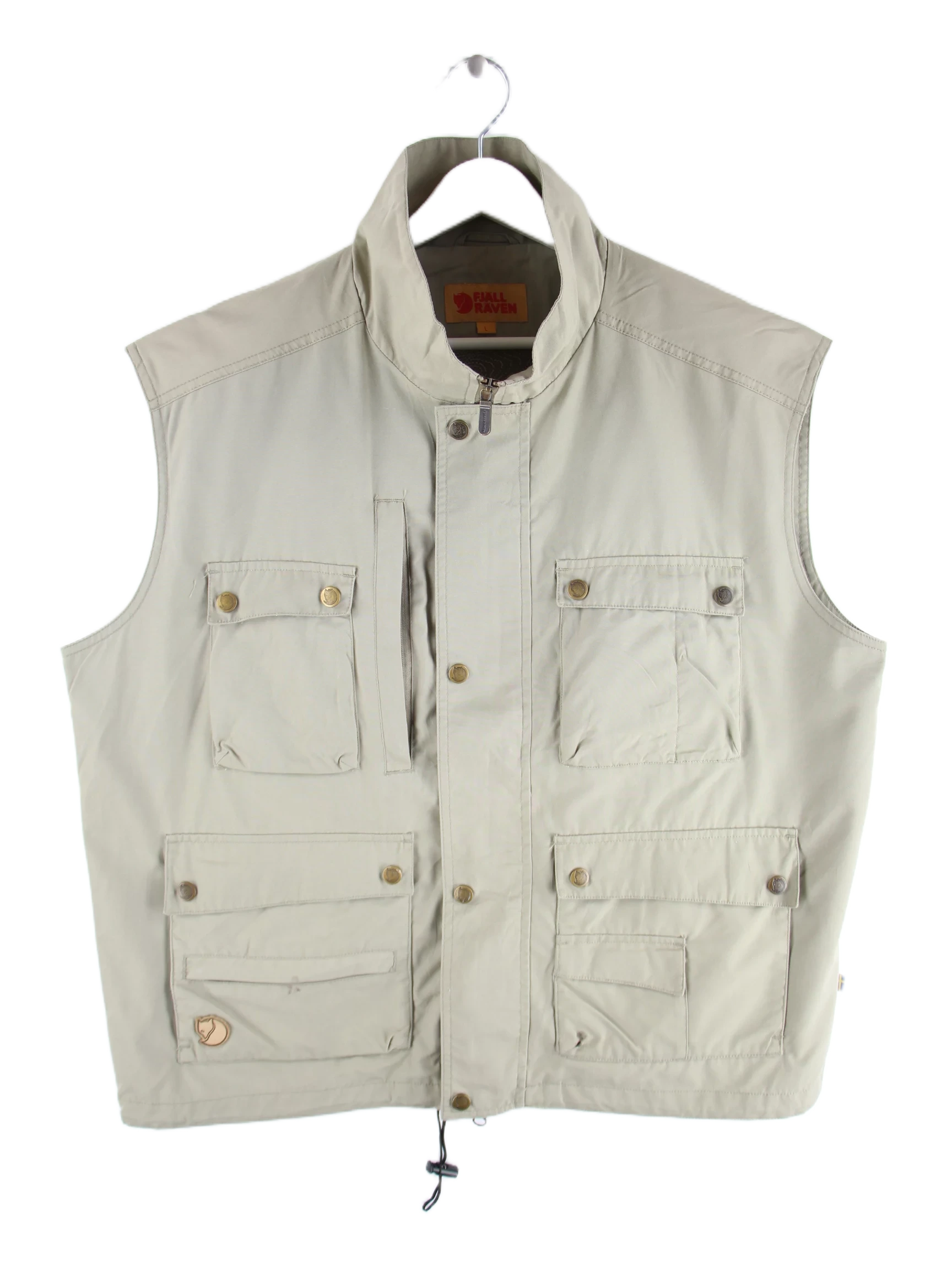 Vintage Weste Beige L – Vorderseite