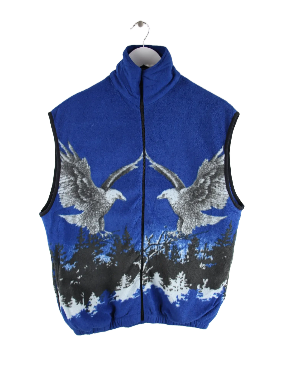 Vintage Weste Blau M – Vorderseite