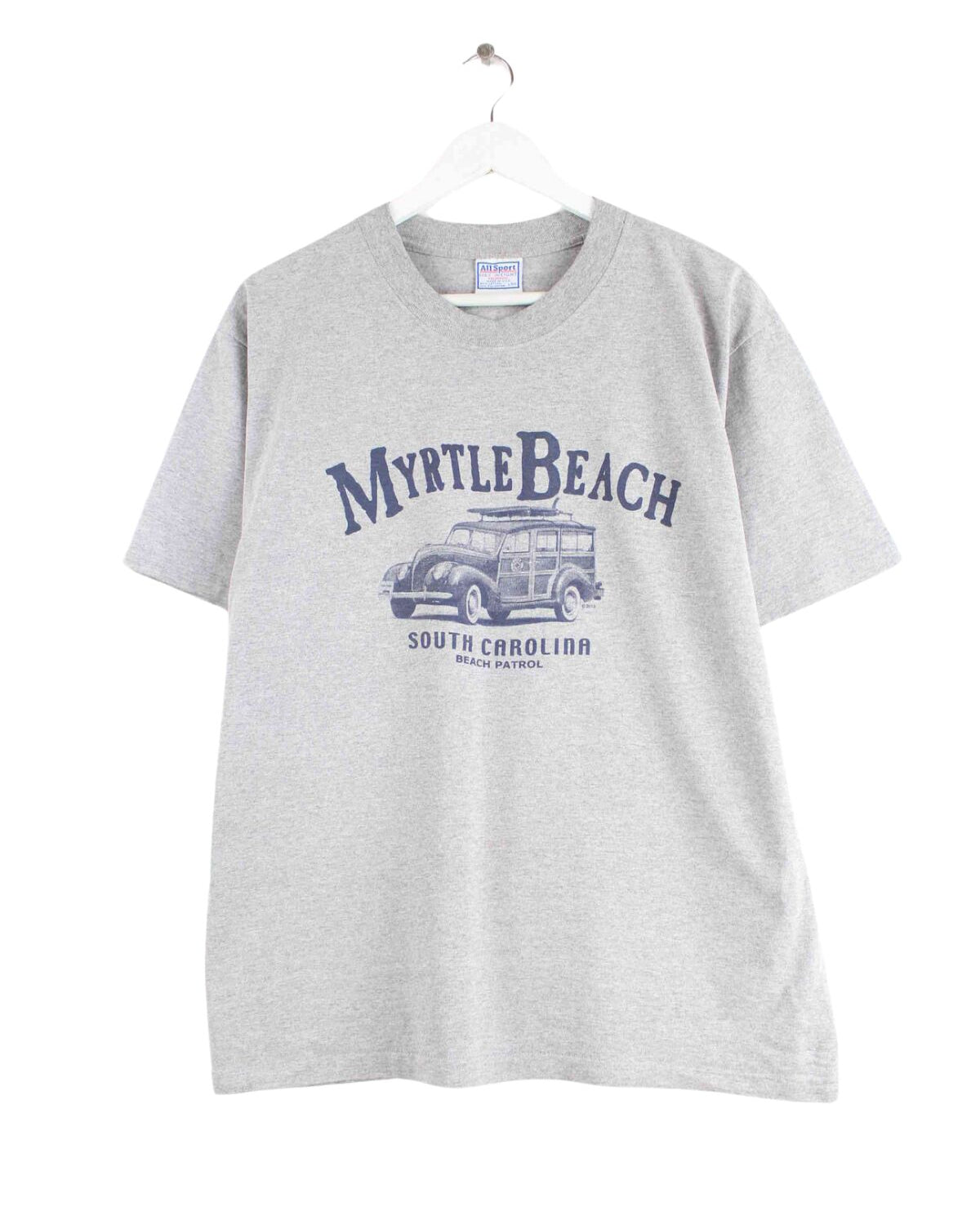Vintage Single Stitched Print T-Shirt Grau L (front image)