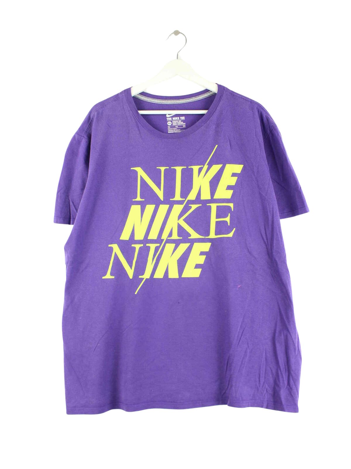 Nike Logo Print T-Shirt Lila XXL (front image)