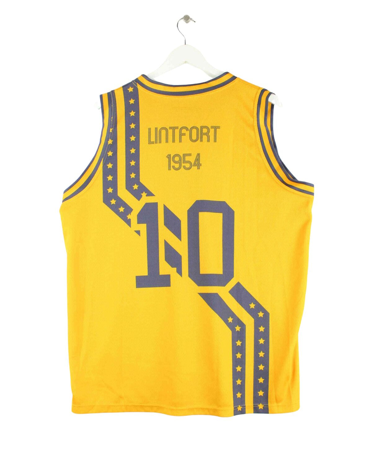Vintage Basketball Jersey Gelb XL (back image)