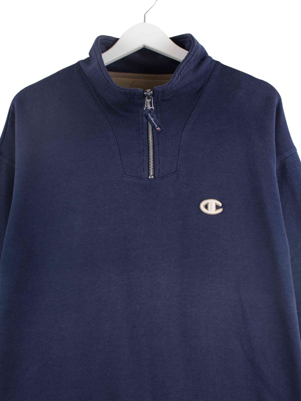 Champion Half Zip Sweater Blau XL (back image)