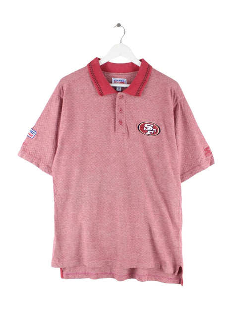 Starter x NFL 90s Vintage San Francisco 49ers Polo Rot XL