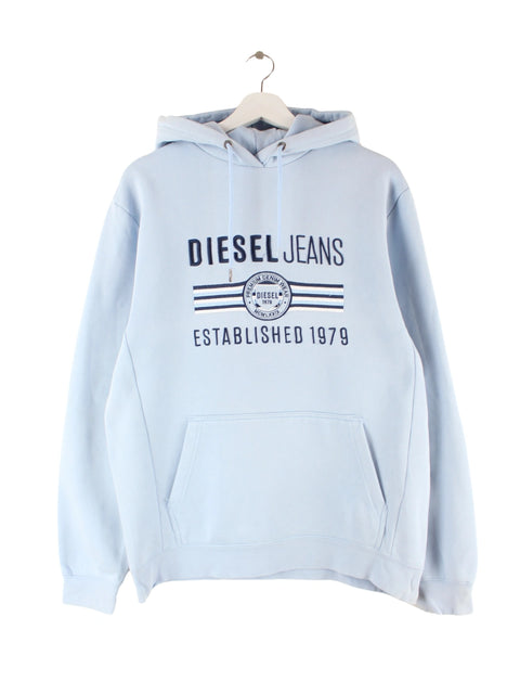 Diesel Embroidered Hoodie Blau L