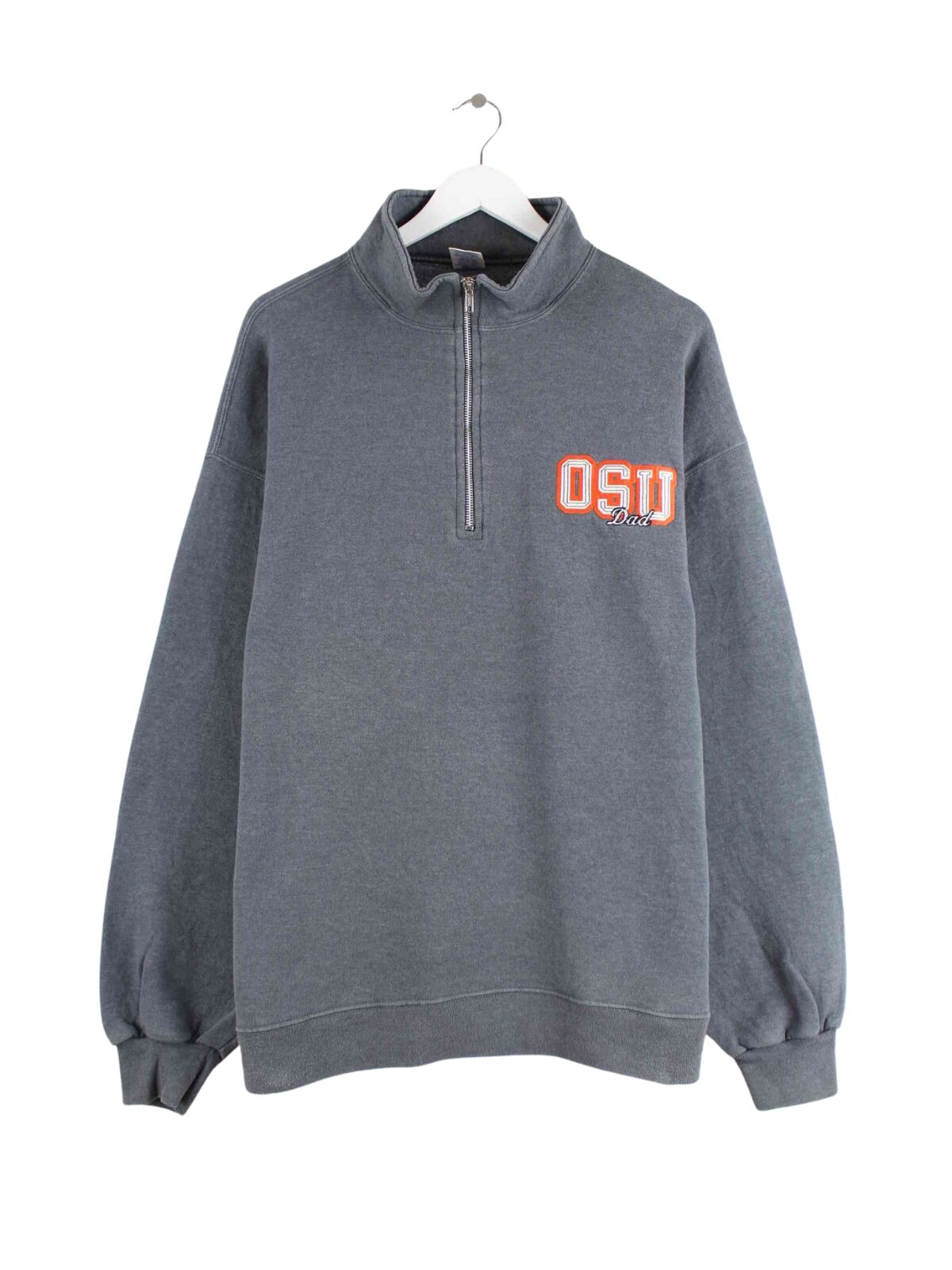 Russell Athletic OSU Embroidered Half Zip Sweater Grau XL (front image)