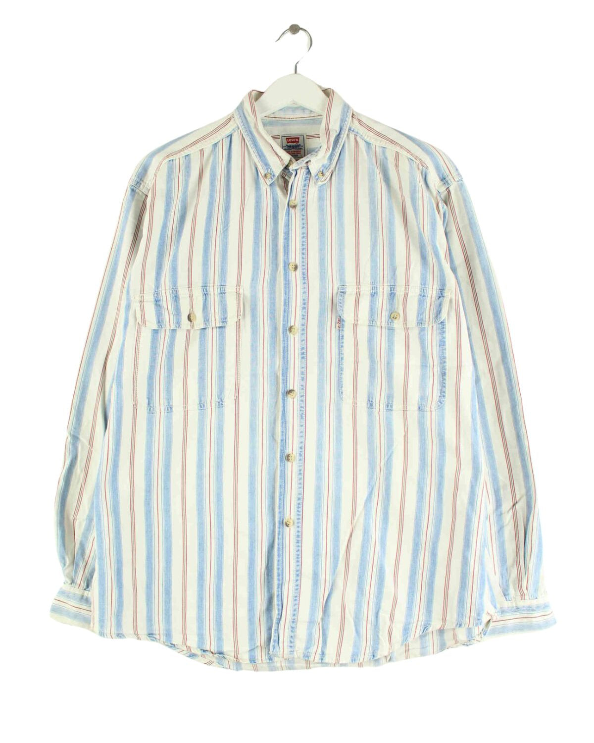 Levi's 90s Vintage Striped White Tab Hemd Weiß L (front image)