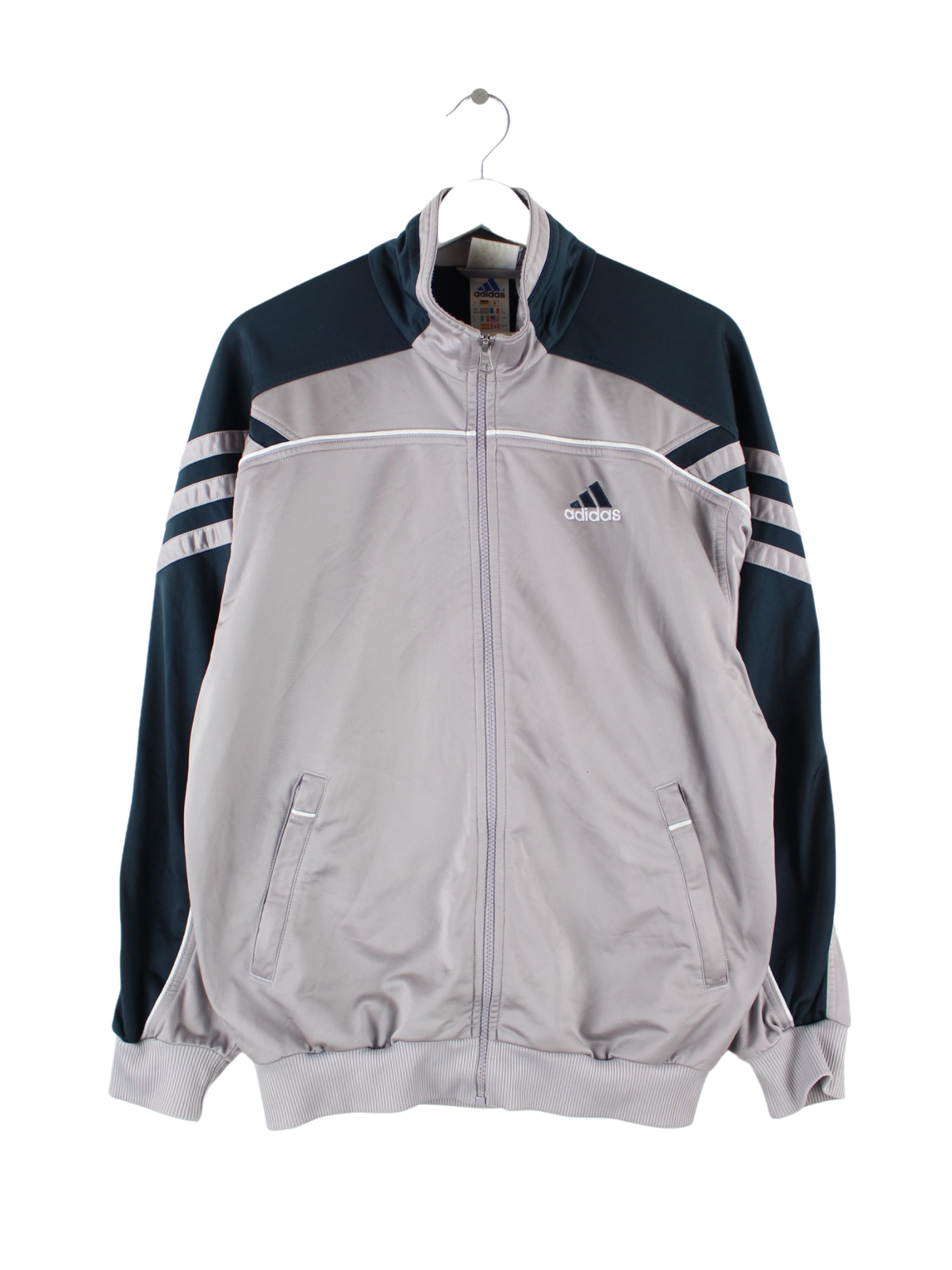 Adidas 90s Vintage Track Jacket Gray L – Peeces
