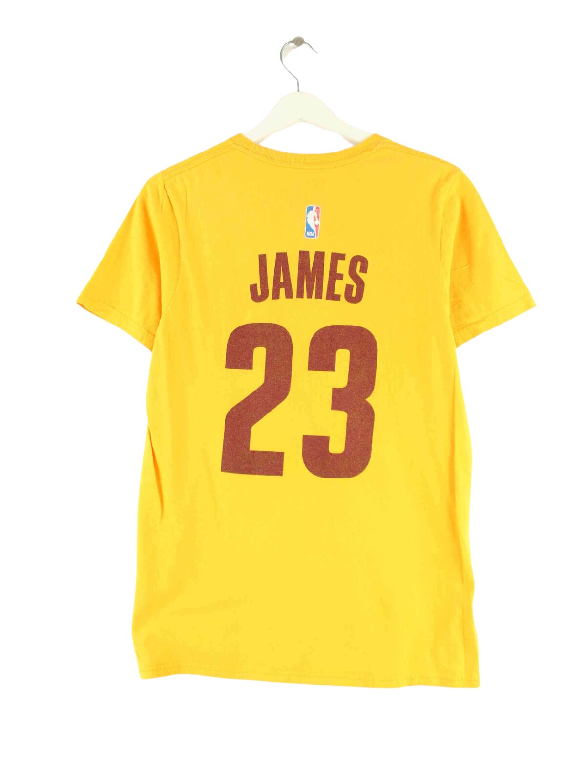 Adidas Cleveland Cavaliers CAVS #23 James T-Shirt Gelb S (back image)