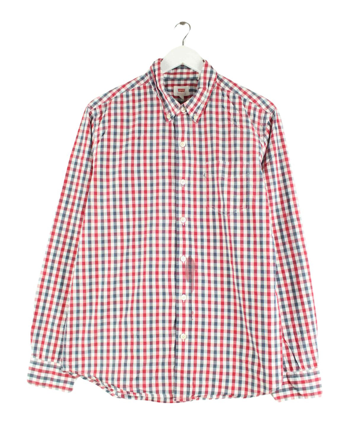 Levi's White Tab Checked Hemd Rot L (front image)