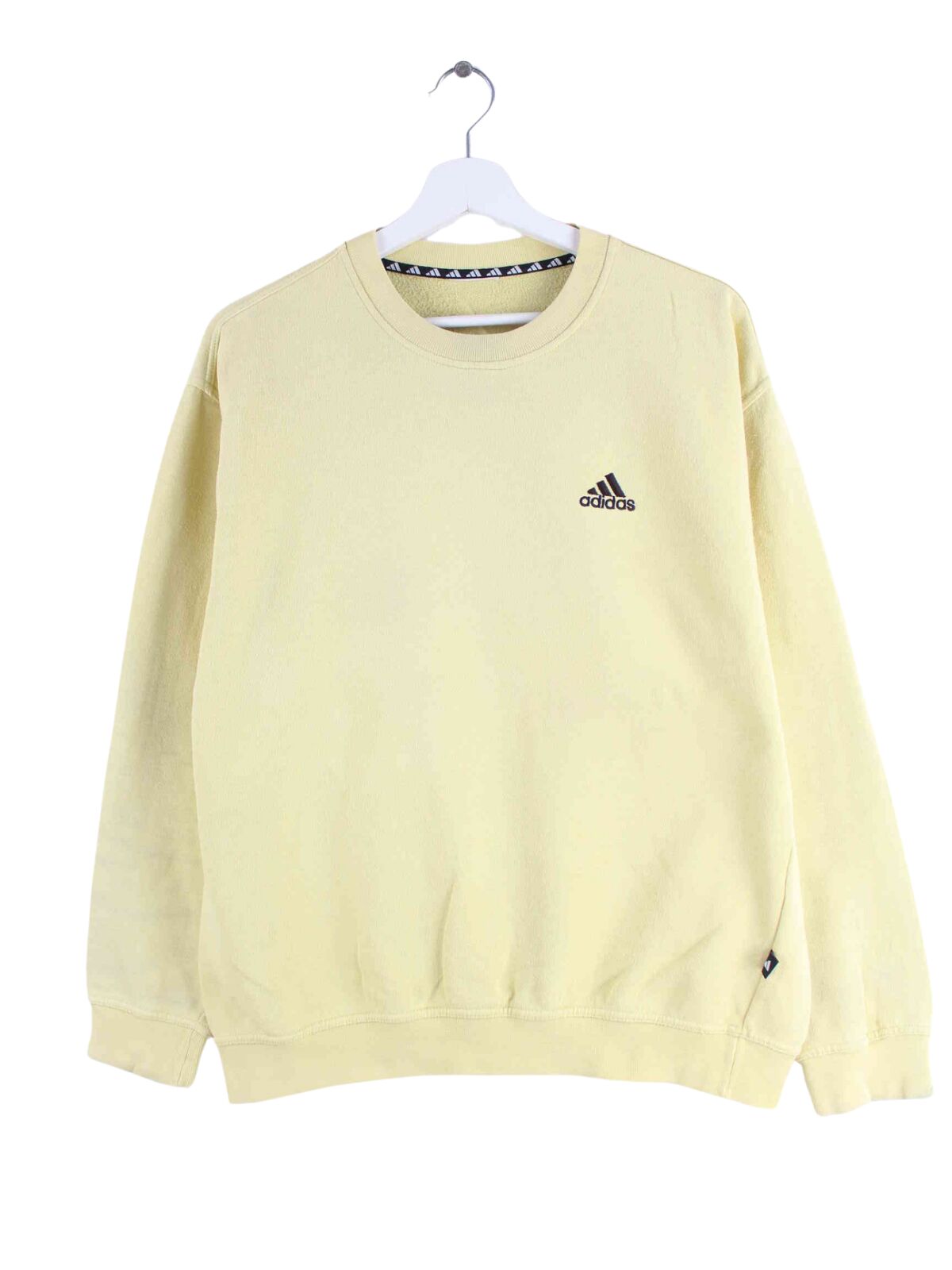 Adidas 90s Vintage Embroidered Sweater Gelb S (front image)