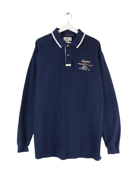Gear for Sports 00s Embroidered Langarm Polo Blau XL