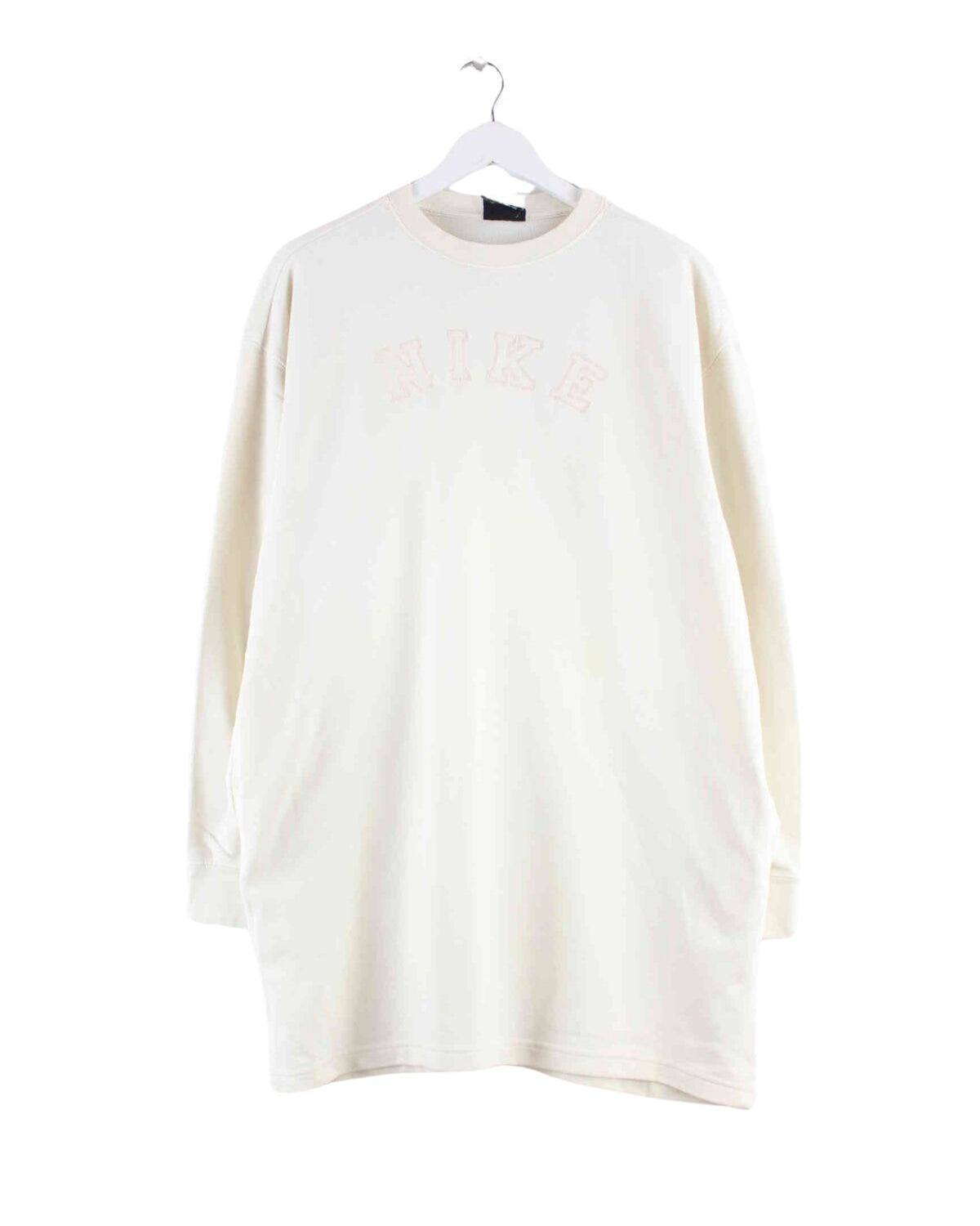 Nike Damen Oversized Embroidered Sweater Beige S (front image)