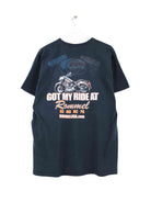 Gildan Rommel Biker Print T-Shirt Schwarz XL (back image)