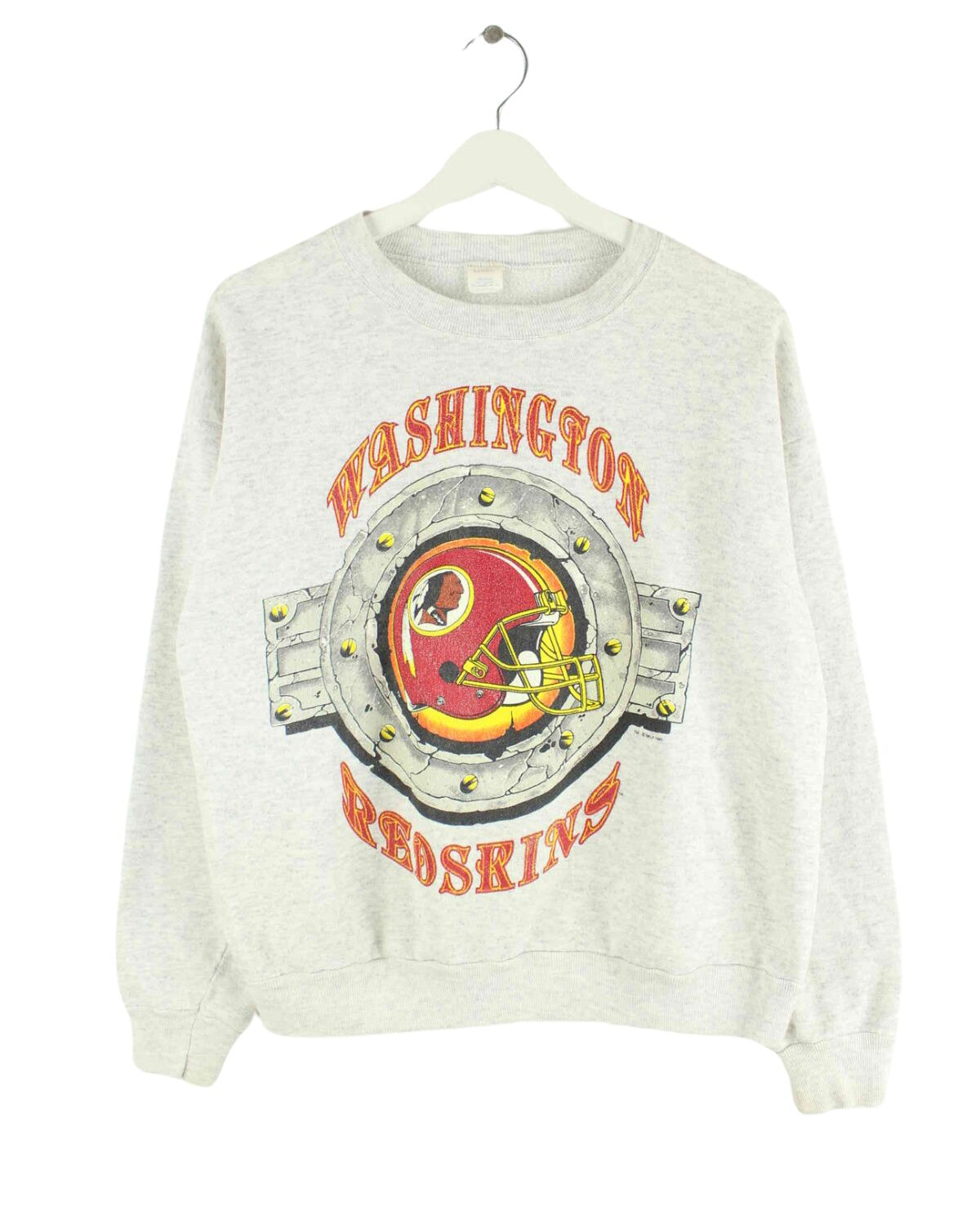 Vintage Damen 1991 Washington Redskins Sweater Grau S (front image)
