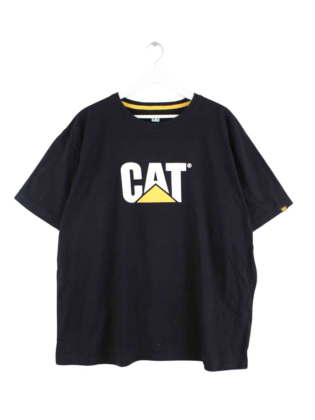 CAT Print T-Shirt Schwarz XXL (front image)
