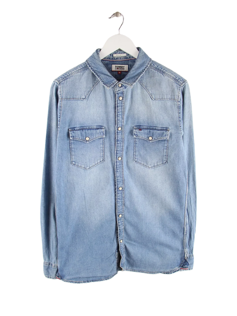 Tommy Hilfiger Western Double Pocket Jeans Hemd Blau M