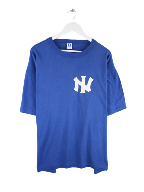Russell Athletic 90s Vintage Letter Print T-Shirt Blau XXL
