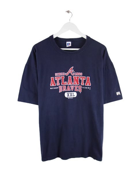 Russell Athletic 00s MLB Atlanta Braves Print T-Shirt Blau XL