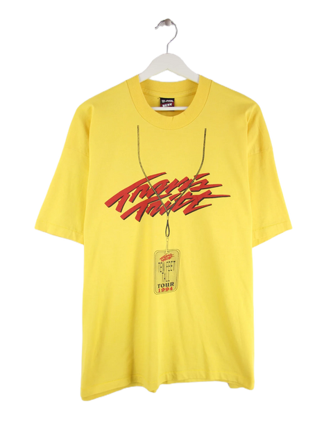 Fruit of the Loom 1994 Travis Tritt Trouble Ten Feet Tall Tour Print T-Shirt Gelb XXL