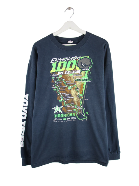 Vintage 2015 Ensenada Desert Challenge Skull Print Sweatshirt Schwarz XXL