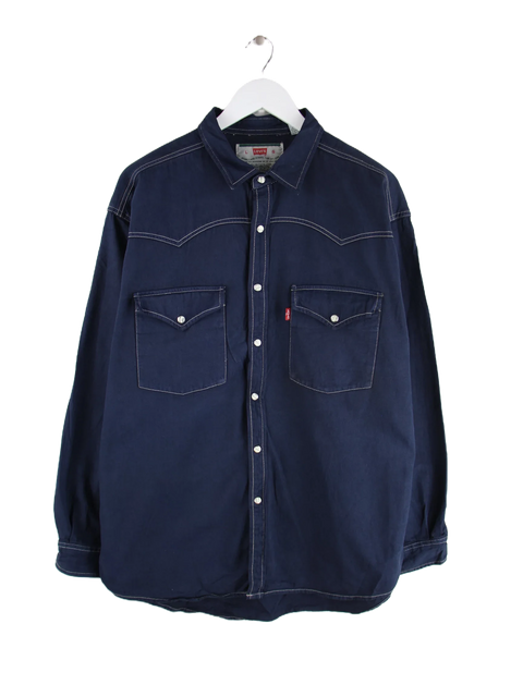 Levi's Western Stitch Freizeit Hemd Blau L