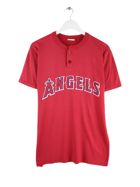 Majestic 00s MLB Angels Print T-Shirt Rot M