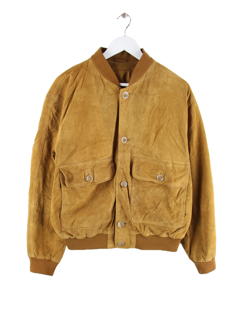 Vintage 90s Bomber Jacke Braun L