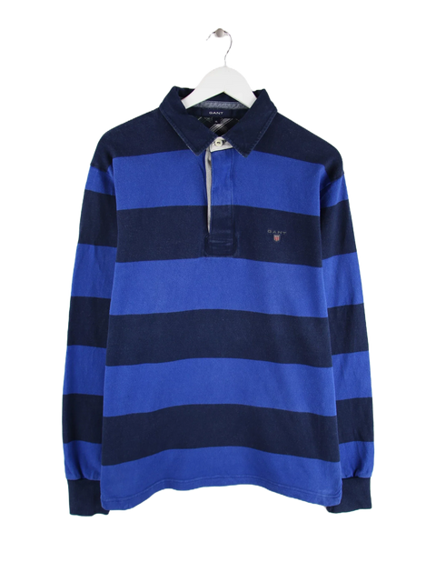 Gant 00s Stripe Langarm Polo Blau XL