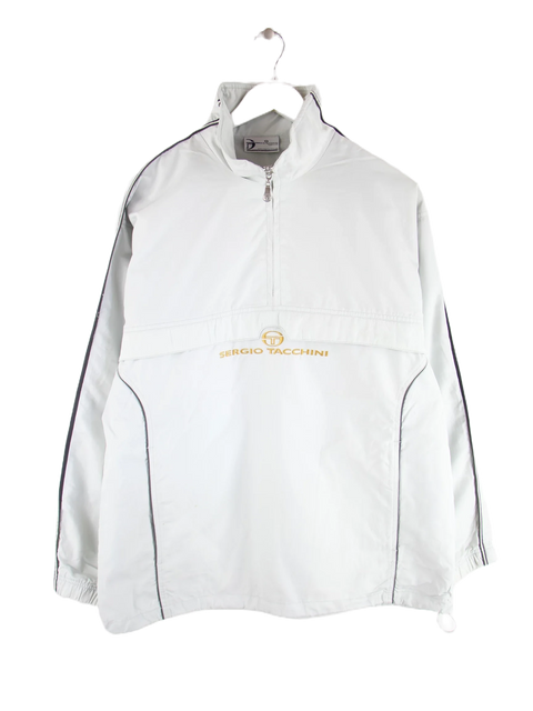 Sergio Tacchini 00s Spellout Half Zip Leichte Jacke Grau M