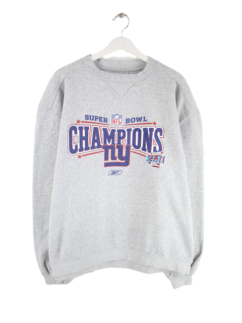 Reebok 00s NFL New York Giants Super Bowl Champions Print Sweater Grau L