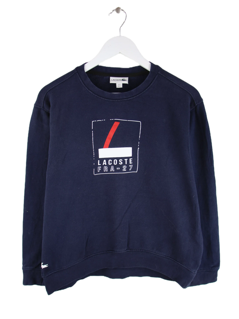 Lacoste Graphic Print Damen Sweater Blau L