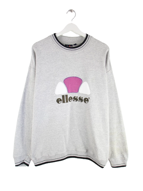 Ellesse 90s Vintage Big Logo Sweater Grau XL