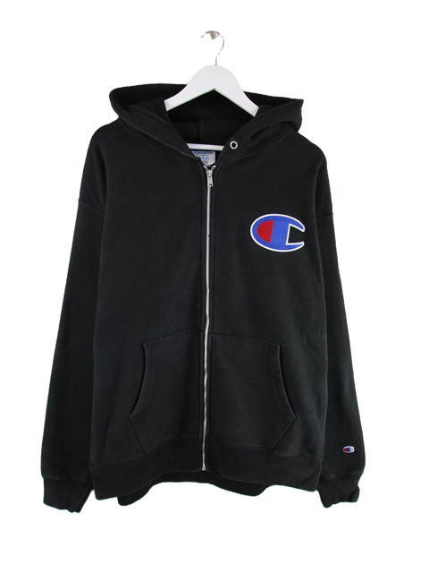 Champion Big Logo Zip Hoodie Schwarz XL