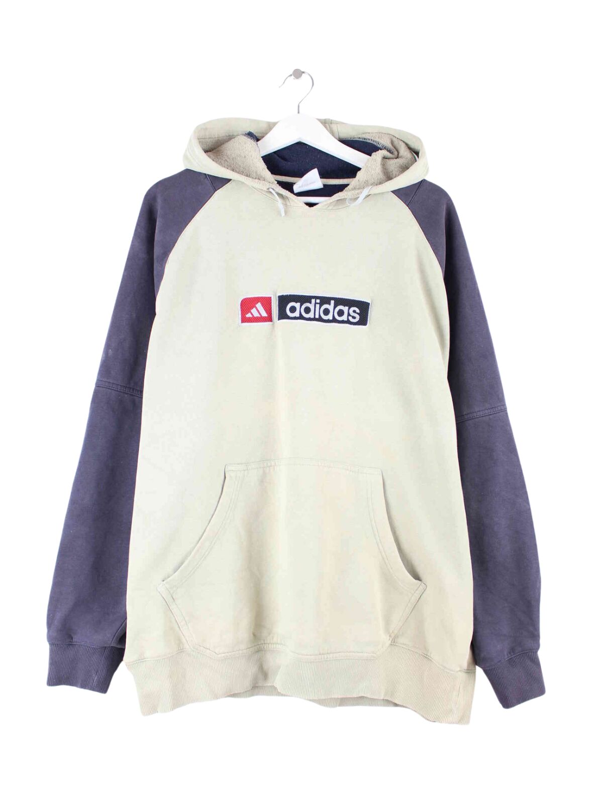 Adidas 00s Embroidered Logo Hoodie Beige L (front image)