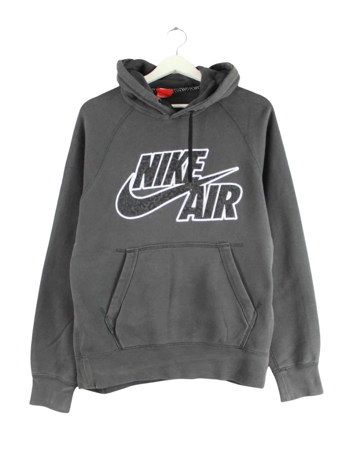 Nike Air Big Logo Embroidered Hoodie Grau S (front image)