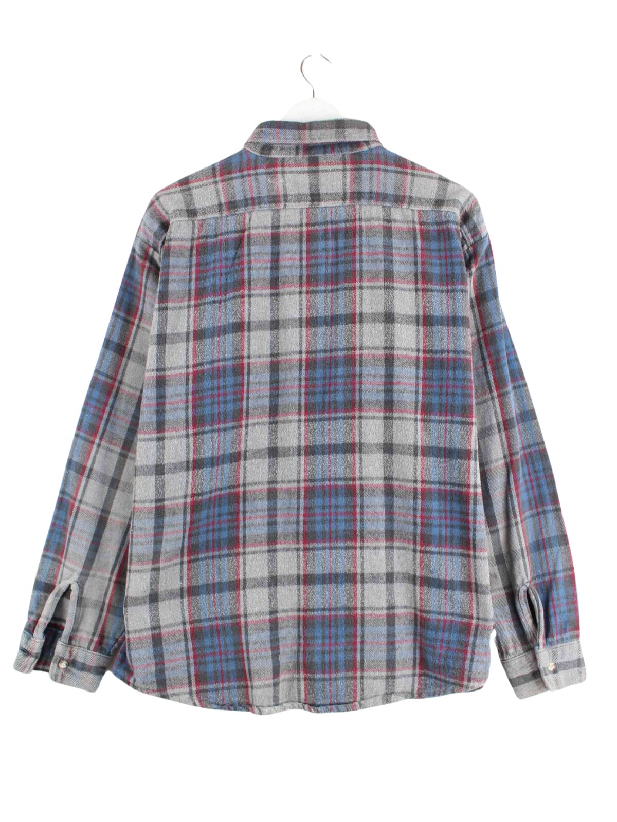 Vintage 00s Flanell Hemd Grau XL (back image)