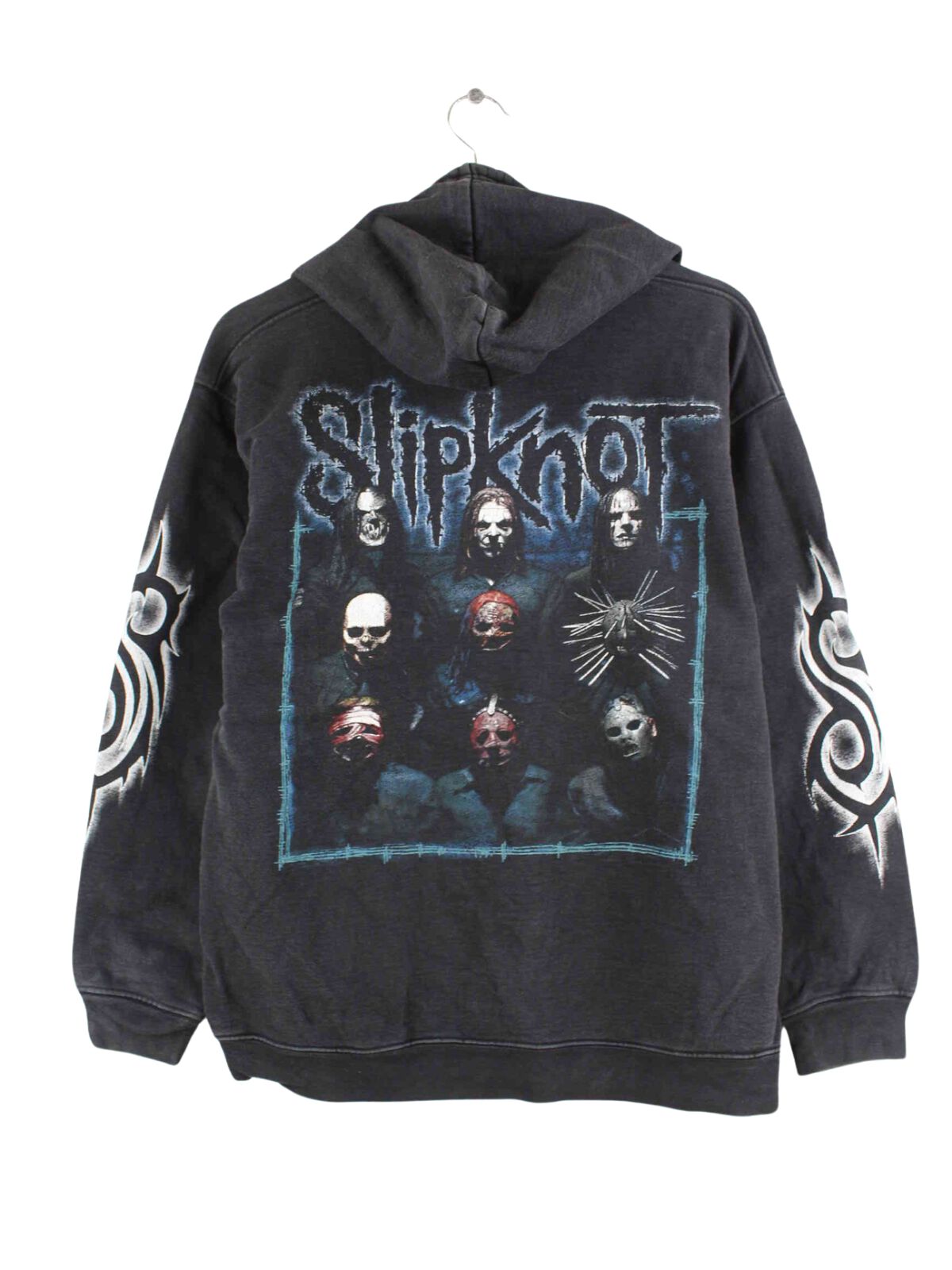 Vintage y2k Slipknot Print Zip Hoodie Black XS