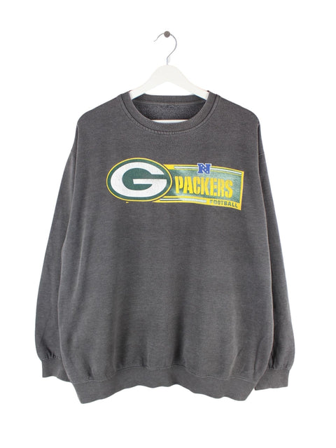 NFL 00s Green Bay Packers Print Sweater Grau XL