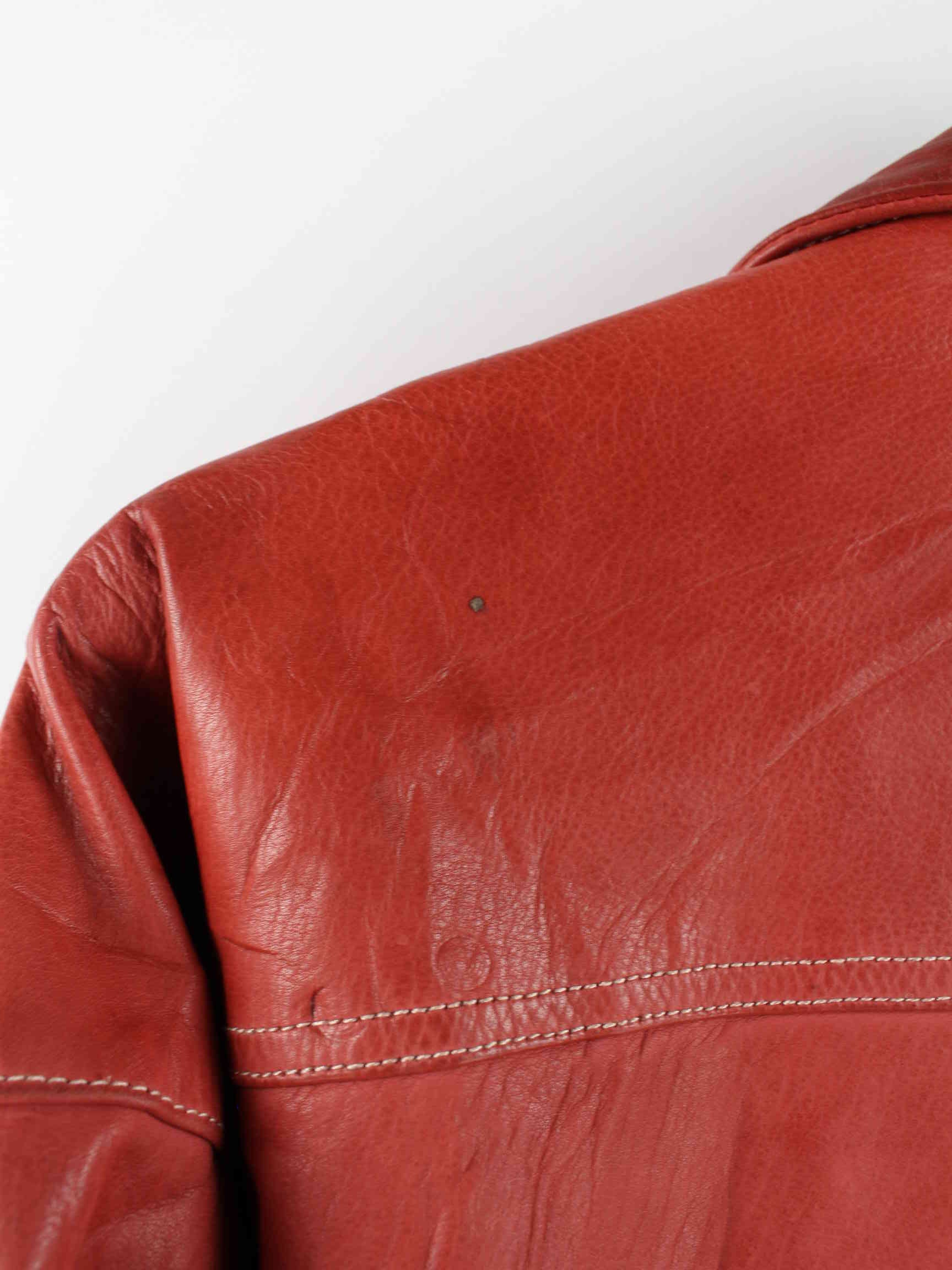 Chevignon 90s Leather Jacket Red L – Peeces