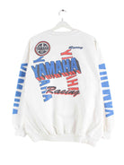 Vintage 90s Yamaha Print Sweater Weiß M (back image)